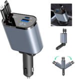 4-in-1 Rotatable Fast Car Charger with LED Voltage Display - Image 4