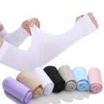 UV Protection Cooling Arm Sleeves with Finger Hole - Image 2