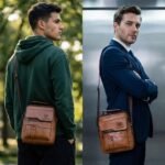 Men's Leather Crossbody Bag - Image 14
