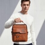 Men's Leather Crossbody Bag - Image 4