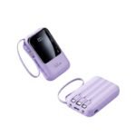 Portable Fast Charging Power Bank with Built-in Cables & LED Display