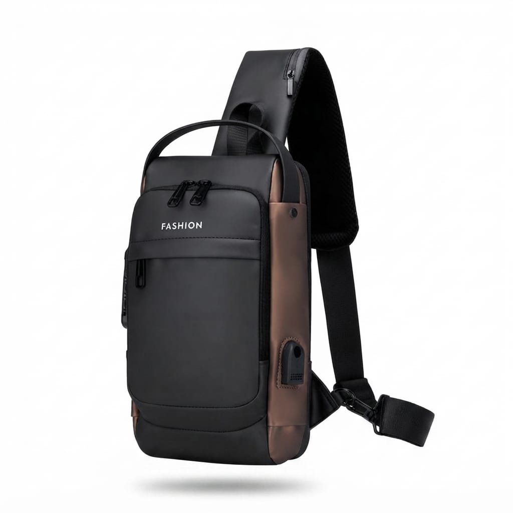 bags s Anti-Theft USB Charging Sling Chest Bag - Image 1